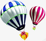 彩色礼物漂浮氢气球素材