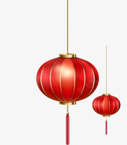 春节红色灯笼图素材