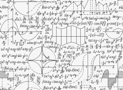 漂浮数学公式图像笔记矢量图素材