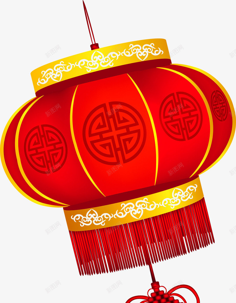 红色灯笼矢量图ai免抠素材_88icon https://88icon.com 中国风 喜庆 新年 春节 灯笼 矢量图