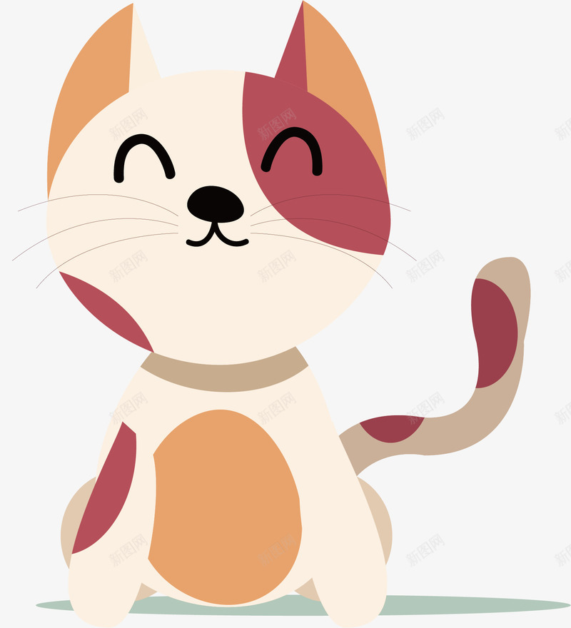 可爱小猫咪矢量图ai免抠素材_88icon https://88icon.com 创意 卡通 可爱 彩色图 手绘 手绘图 猫咪 矢量图