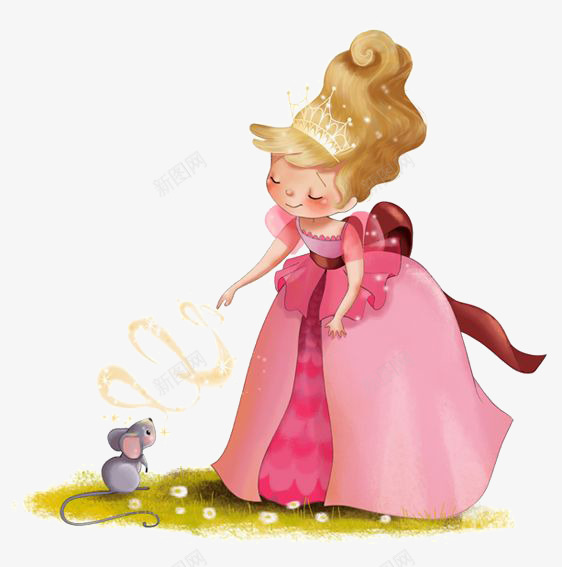 公主和老鼠png免抠素材_88icon https://88icon.com 卡通公主 女孩 梦幻 童话 老鼠