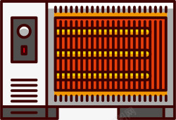 矢量电暖器手绘卡通烤火炉高清图片