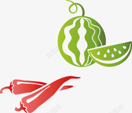 水果logo设计平面蔬菜矢量图图标图标
