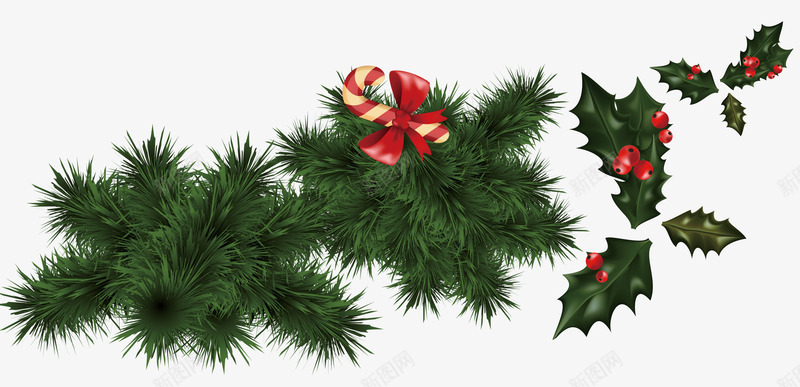绿色圣诞节装饰草png免抠素材_88icon https://88icon.com 圣诞节 植物 绿色 草 装饰