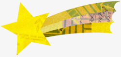 黄色艺术动感星光漂浮元素素材