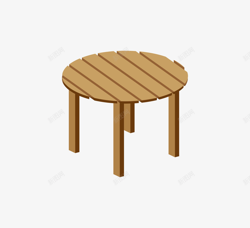 木制圆形桌png免抠素材_88icon https://88icon.com 卡通手绘 圆形的 室内 家居用品 木制品 桌子