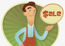 折扣出售的人素材