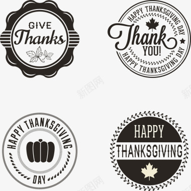 感恩感恩节logo矢量图图标图标