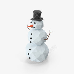 雪人堆雪人冬天雪人模型素材