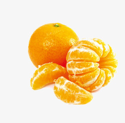 剥开皮的橘子素材