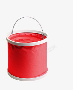红色水桶红色折叠水桶高清图片
