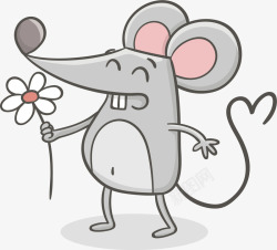 大耳朵的老鼠高兴的老鼠矢量图高清图片