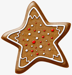 圣诞节卡通五角星饼干素材