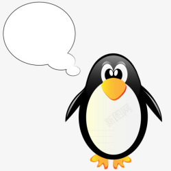 思考的企鹅卡通企鹅高清图片