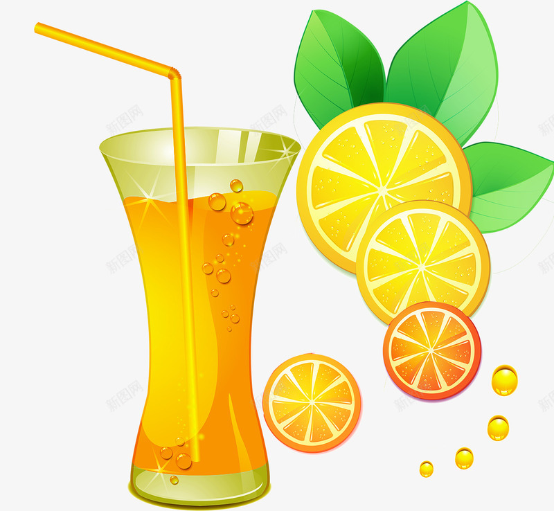 美味的杯装橙汁psd免抠素材_88icon https://88icon.com PNG 健康 创意 圆形橙子片 新鲜水果 果肉 橙汁 橙汁素材 橙色 水果 绿色枝叶 美味风格 营养