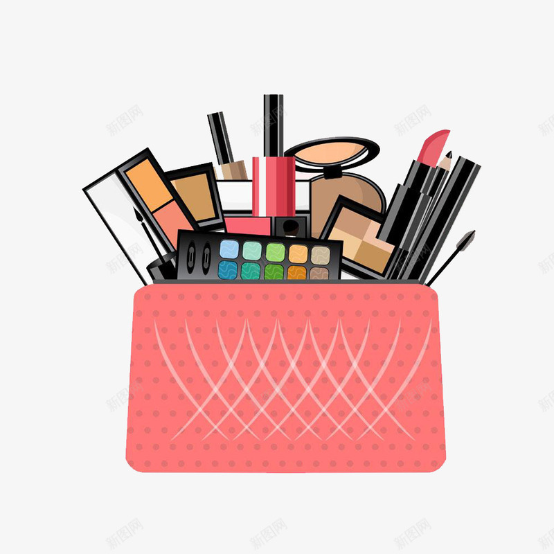 女士化妆包png免抠素材_88icon https://88icon.com 包包 化妆包 化妆品 生活圈 粉色