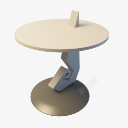 圆形感象牙白颜色欧式桌子素材