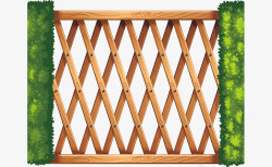 木质栅栏矢量图素材