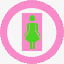 厕所女生图案图标图标