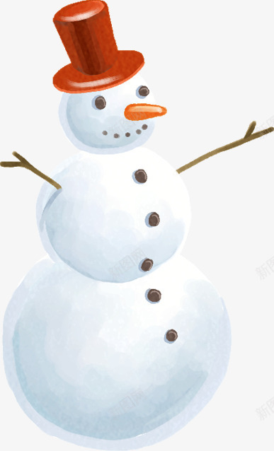 创意手绘合成白色的雪人png免抠素材_88icon https://88icon.com 创意 合成 白色 雪人