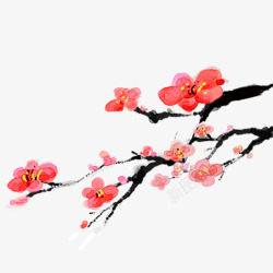 红色梅花素材