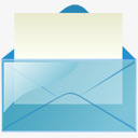 邮件蓝色信封消息电子邮件信透明素材