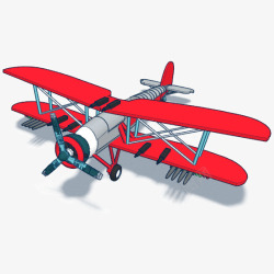 玩具红色飞机模型素材