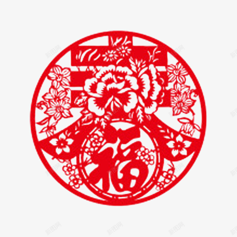 新年快乐png免抠素材_88icon https://88icon.com 春 春节 梅花 福