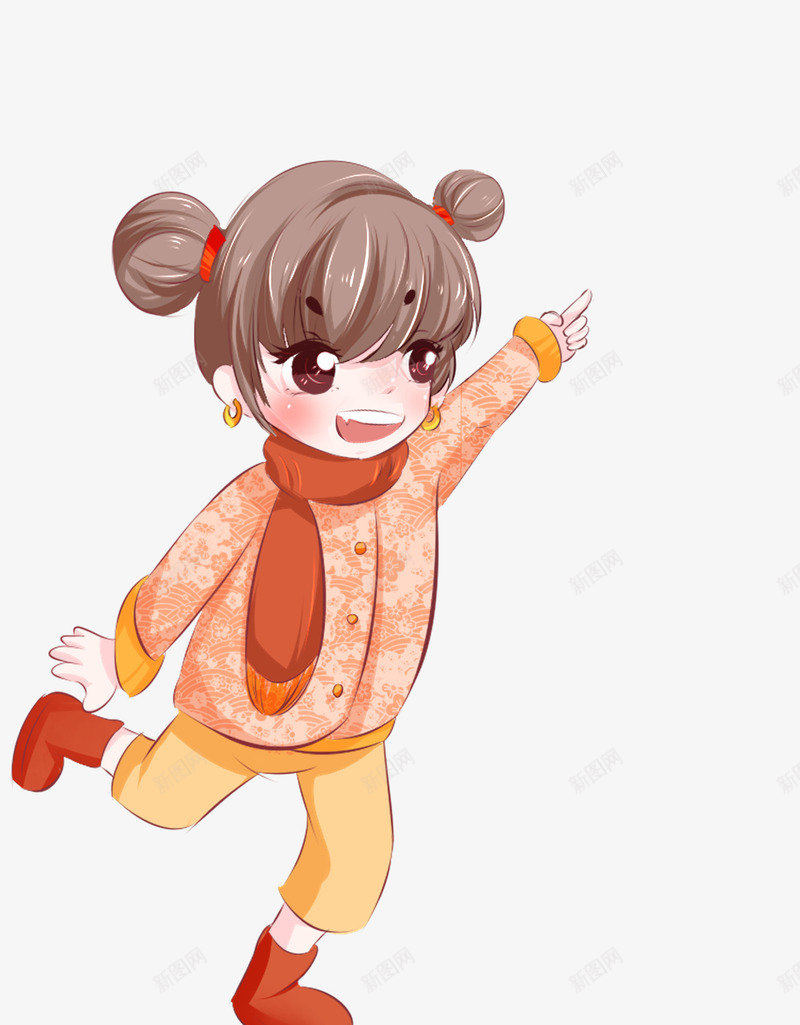 新年穿新衣得的小姑娘png免抠素材_88icon https://88icon.com 2019 农历新年 小姑娘 新年 新衣服 春节 猪年 过年