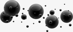 黑色球体圆型球体环绕高清图片