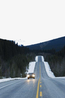汽车景色公路靠近艾伯塔省加拿大素材