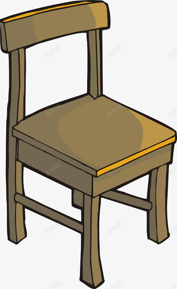棕色椅子png免抠素材_88icon https://88icon.com 卡通 木质 棕色 椅子