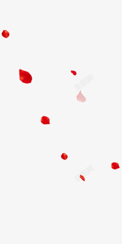 红色浪漫温暖漂浮花瓣素材