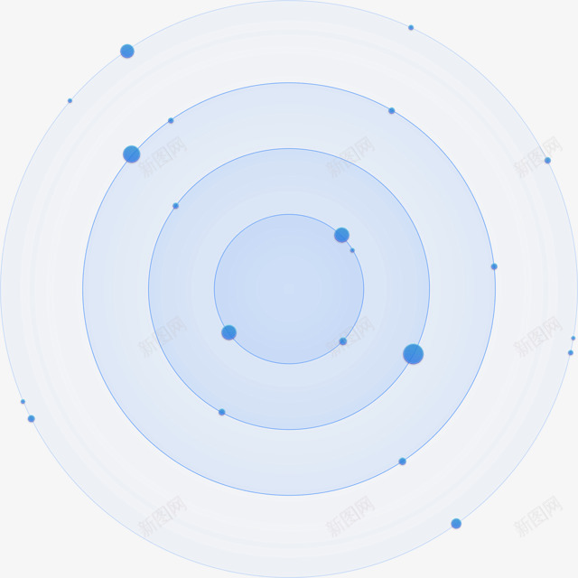 蓝色圆点圆环png免抠素材_88icon https://88icon.com 圆点 蓝色