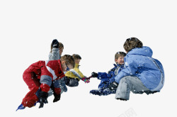 冬天穿羽绒服的孩子素材