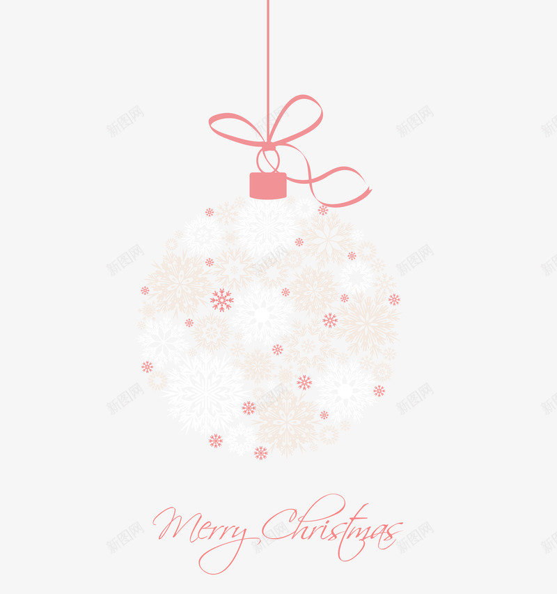 雪花圣诞球矢量图ai免抠素材_88icon https://88icon.com Christmas 圣诞节 圣诞节海报背景 平安夜 新年 节日 雪花圣诞球 矢量图