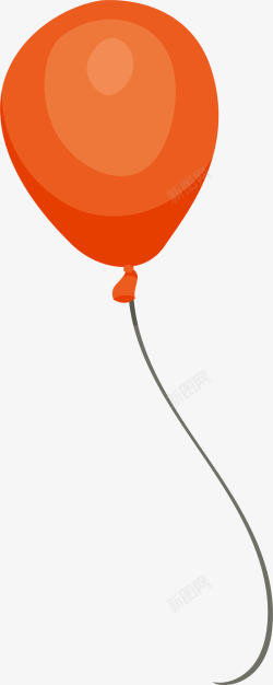 儿童节漂浮的橙色气球素材