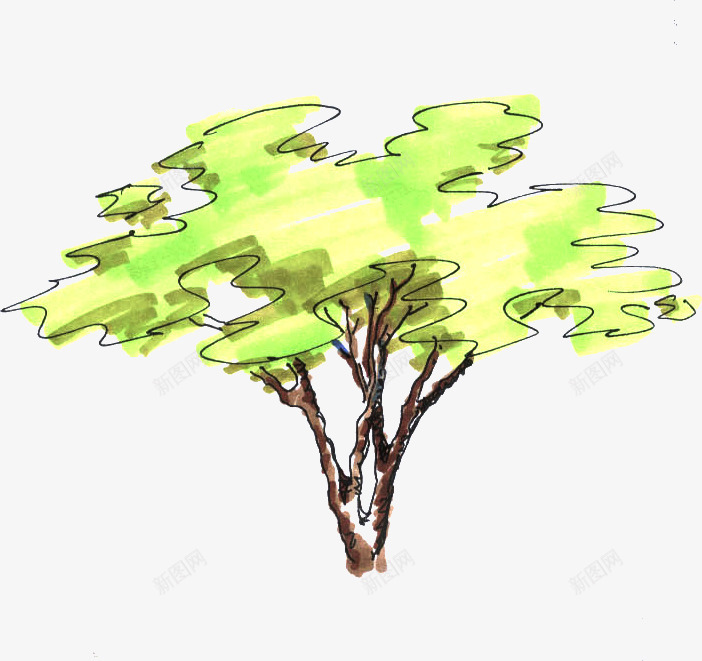 创意元素彩绘合成森林大树png免抠素材_88icon https://88icon.com 元素 创意 合成 大树 彩绘 森林