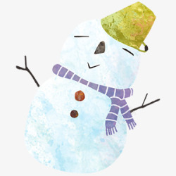冬季雪人童趣温暖元素素材