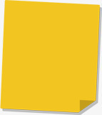 黄色方形纸张折起一角素材