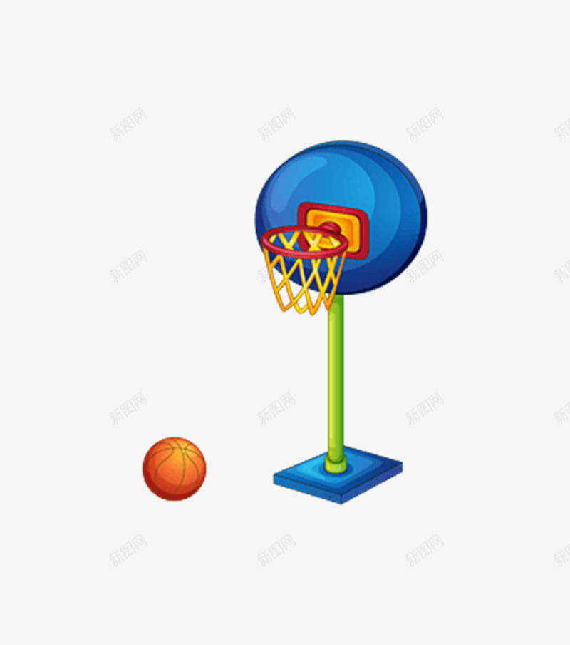 篮球篮球框png免抠素材_88icon https://88icon.com 卡通 手绘 棕色 简图 篮球 篮球框 绿色 蓝色
