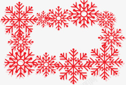 节日精美打折促节日气氛红色雪花边框矢量图高清图片