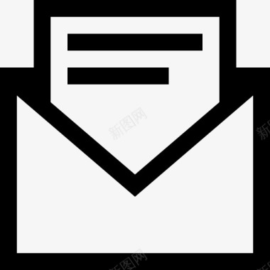 邀请函信封信纸信封和信纸图标图标