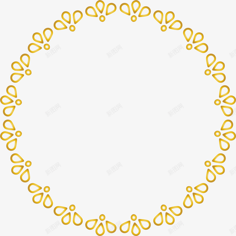 手绘黄色花朵png免抠素材_88icon https://88icon.com 圆圈 圆点 小清新 手绘 简约 花朵 花环 黄色