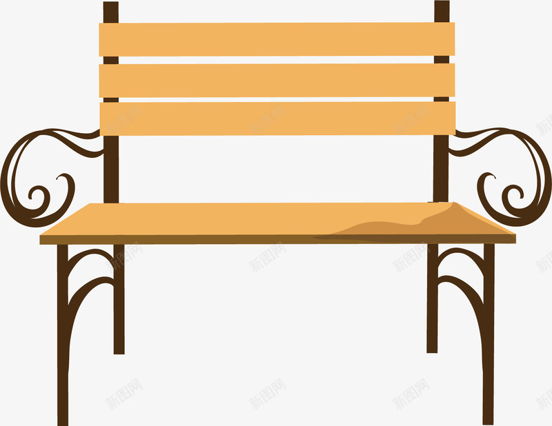 简约公园椅子矢量图ai免抠素材_88icon https://88icon.com 创意 卡通 商务 坐位 坐席 座位 手绘 木质 椅子 矢量图 简约