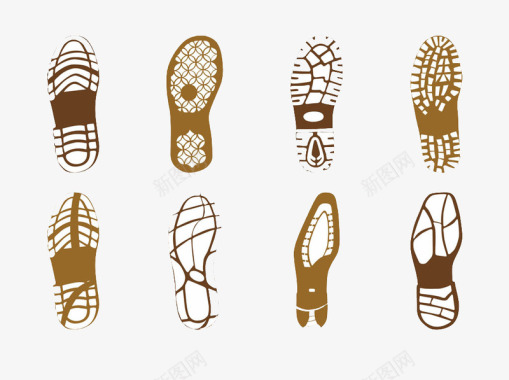 各类鞋垫样式效果展示图图标图标