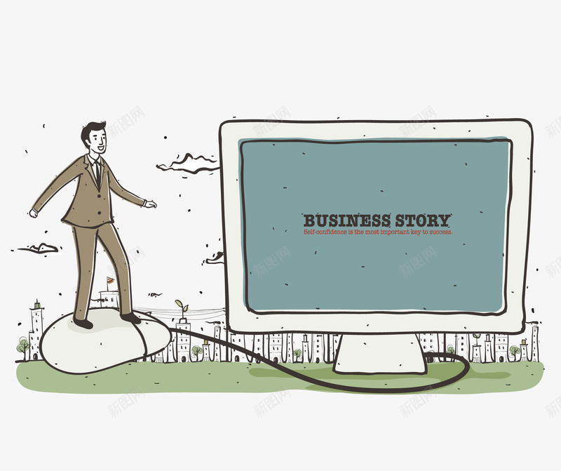 站在鼠标上的人png免抠素材_88icon https://88icon.com 插画 点击 电脑 矢量素材 站在鼠标上的人 鼠标 鼠标点击