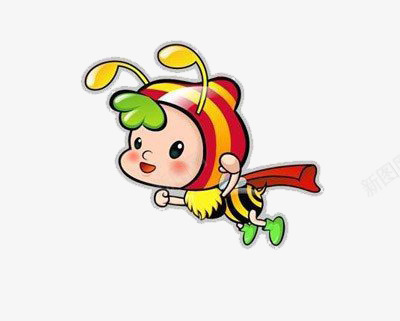 漂浮小蜜蜂psd免抠素材_88icon https://88icon.com 六一儿童节 动漫 动画 漫画 童话 蜂类 蜜蜂 黄色
