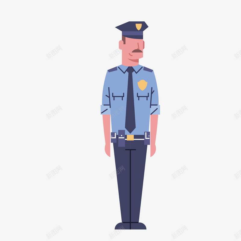 站立的卡通男交警png免抠素材_88icon https://88icon.com 交警 人物 卡通人物 卡通警察 男人 男警察 男警察卡通 警察